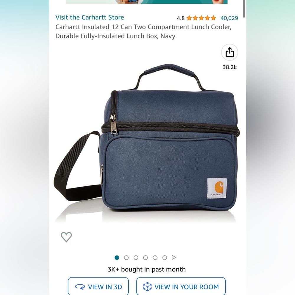 Blue carhartt lunch bag